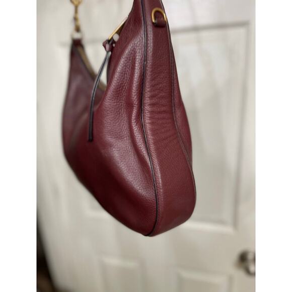 Marc Jacobs Recruit Leather Burgandy Hobo Handbag - Picture 4 of 4